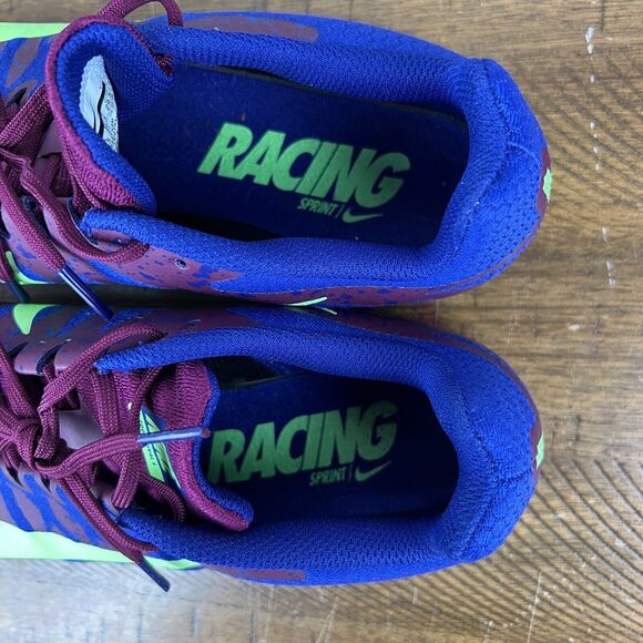 Nike Zoom Rival S Shoes Men 11.5 Purple Lime Track Sprint Spikes Racing Sprinter - Picture 11 of 14